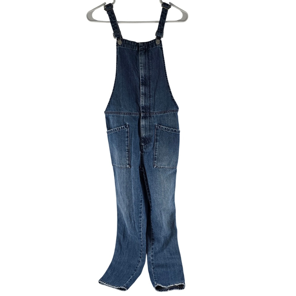 Madewell Womens Slim Straight Denim Overalls Medium Wash E4880 Blue Size XS